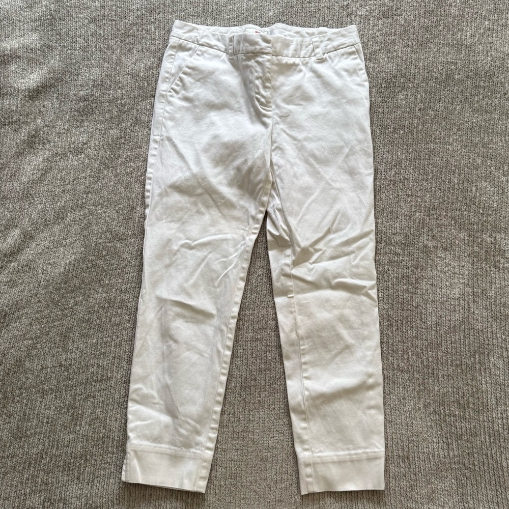 Vineyard Vines Women’s White Stretch Ankle Pants Size‎ 4 Whale Logo
